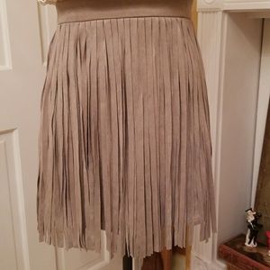 BB Dakota Skirts - BB Dakota Faux Suede Fringe Skirt BB Dakota Skirts - BB Dakota Faux Suede Fringe Skirt